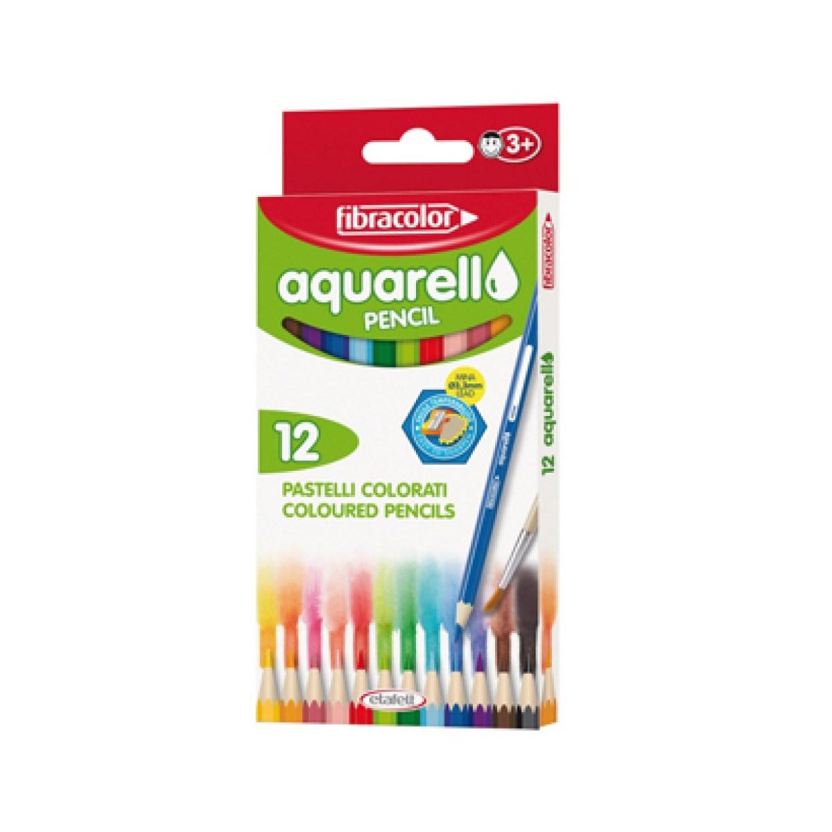 Fibracolor pastelli acquarellabili - 12 pz