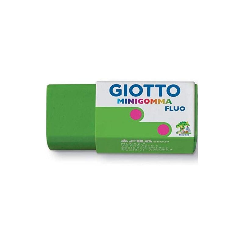 Giotto mini gomma colori fluo - 38 x 16 x 15 mm
