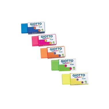 Giotto mini gomma colori fluo - 38 x 16 x 15 mm
