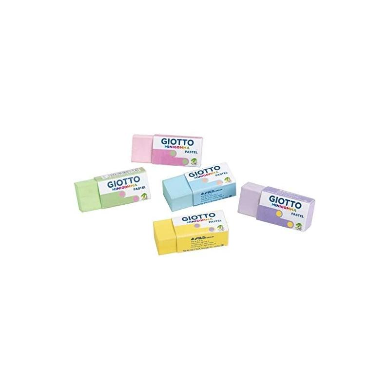 Giotto mini gomma colori pastello -  38 x 16 x 15 mm