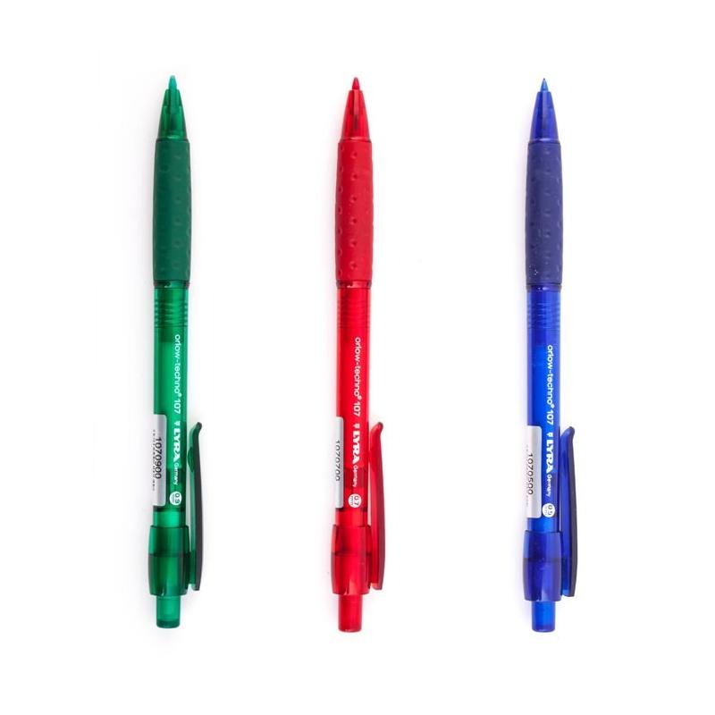 Lyra orlow techno 107 - portamine in plastica con gomma incorporata