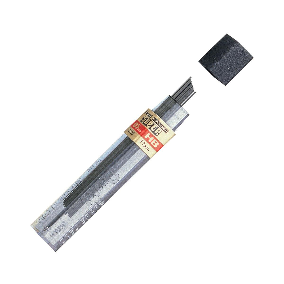 Pentel - micromine super hi-polymer - astuccio da 12 mine