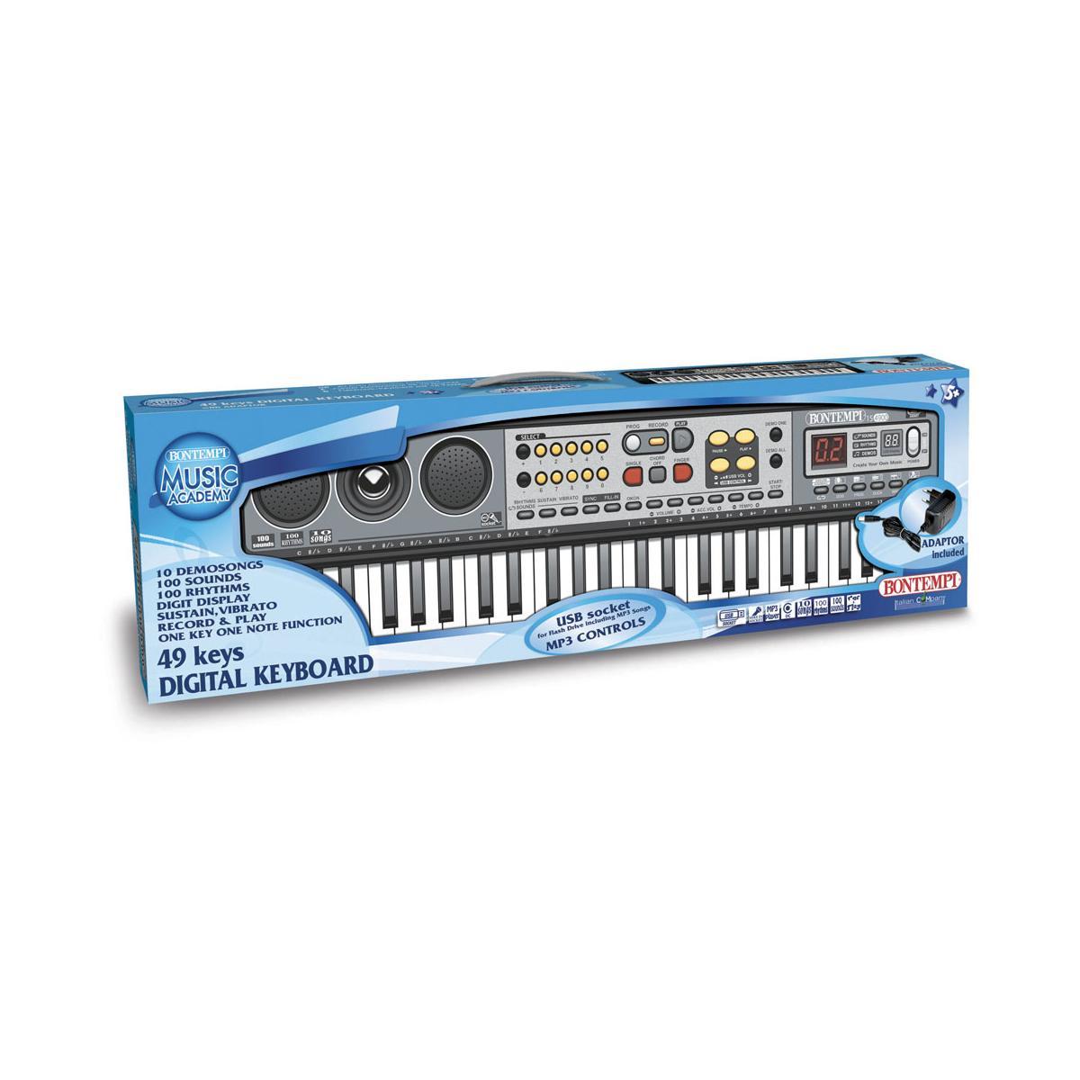 Bontempi - tastiera digitale 49 tasti con connessione usb