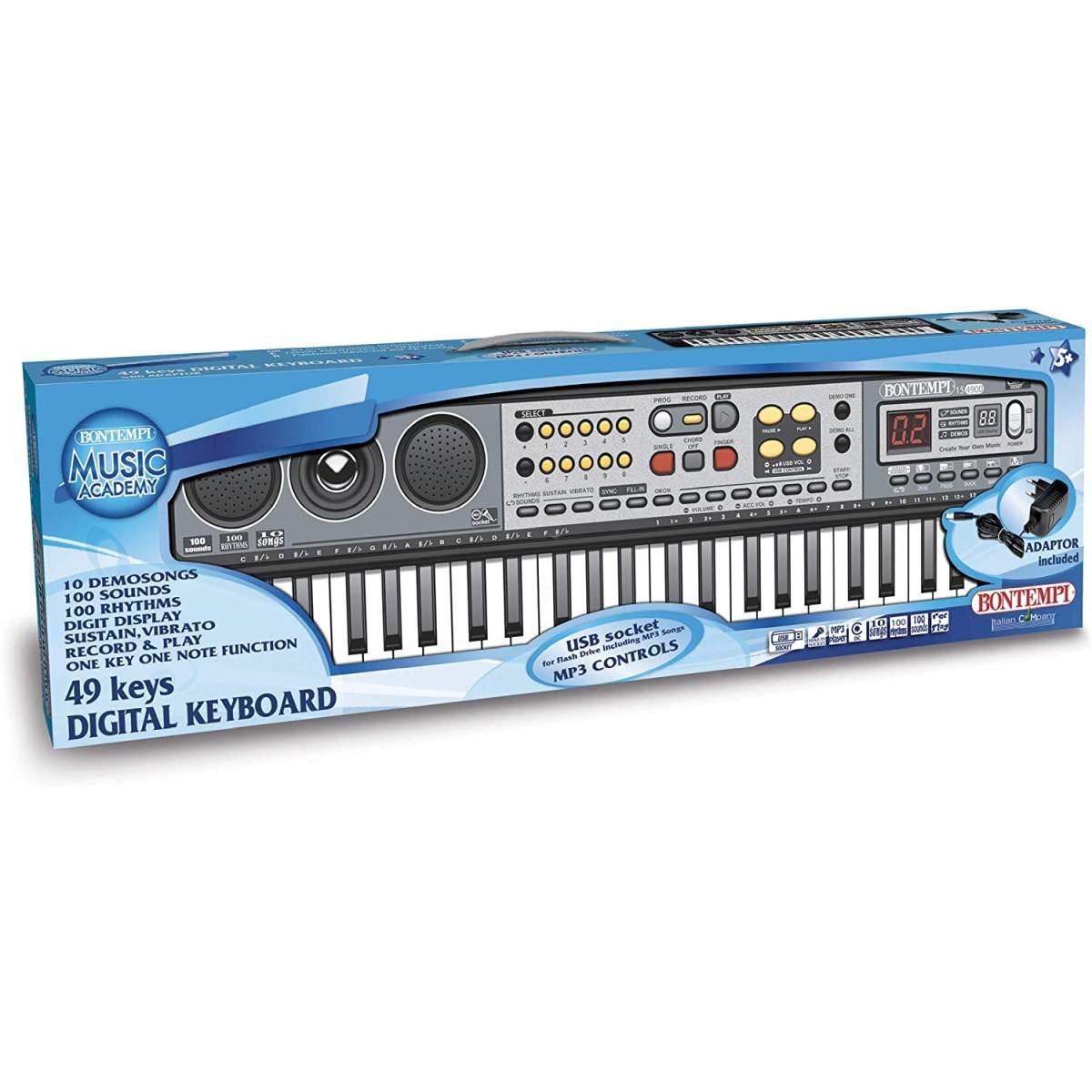 Bontempi - tastiera digitale 49 tasti con connessione usb