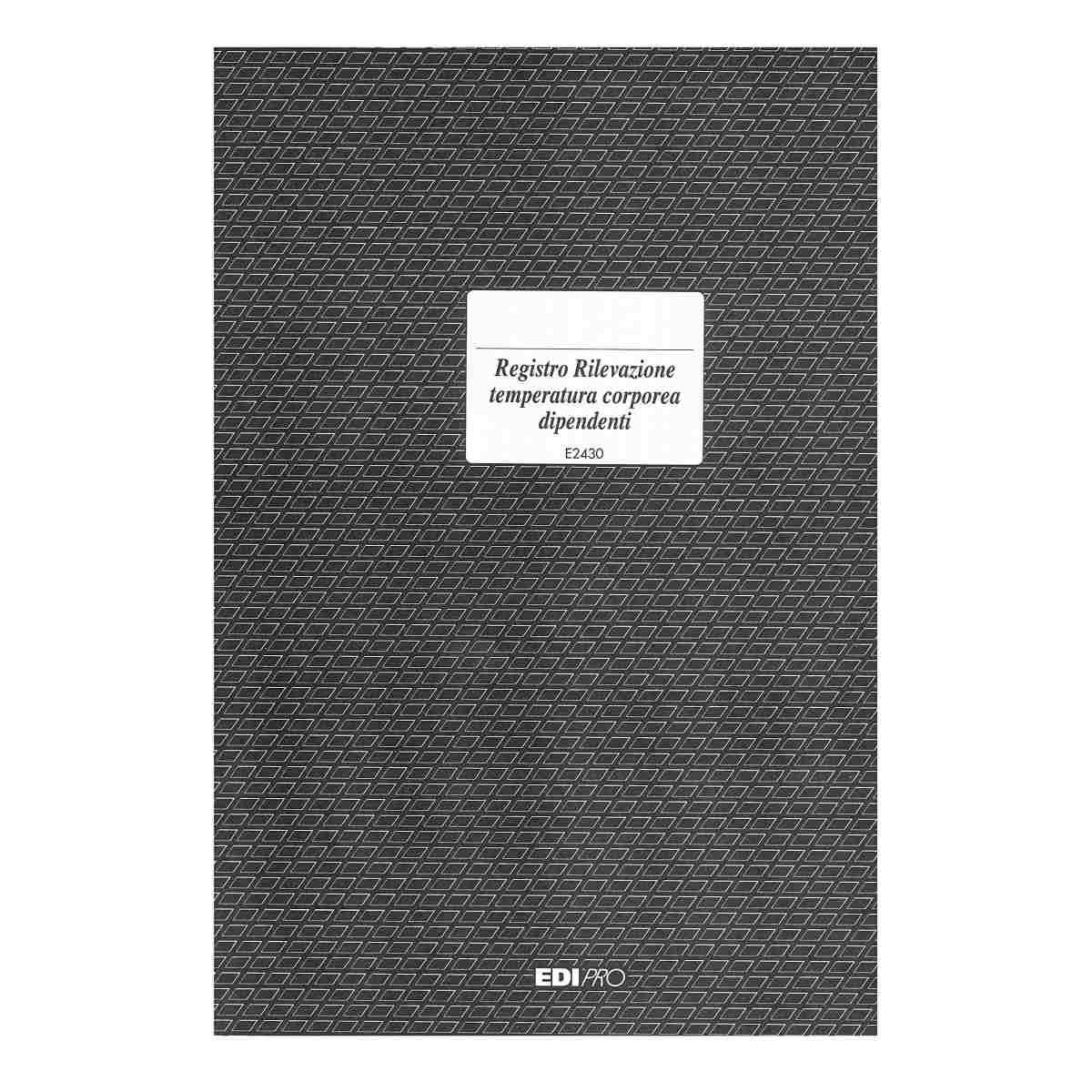 Edipro - registro rilevazione temperatura corporatura dipendenti 32 pagine - formato 31 x 24,5 cm