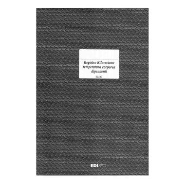 Edipro - registro rilevazione temperatura corporatura dipendenti 32 pagine - formato 31 x 24,5 cm