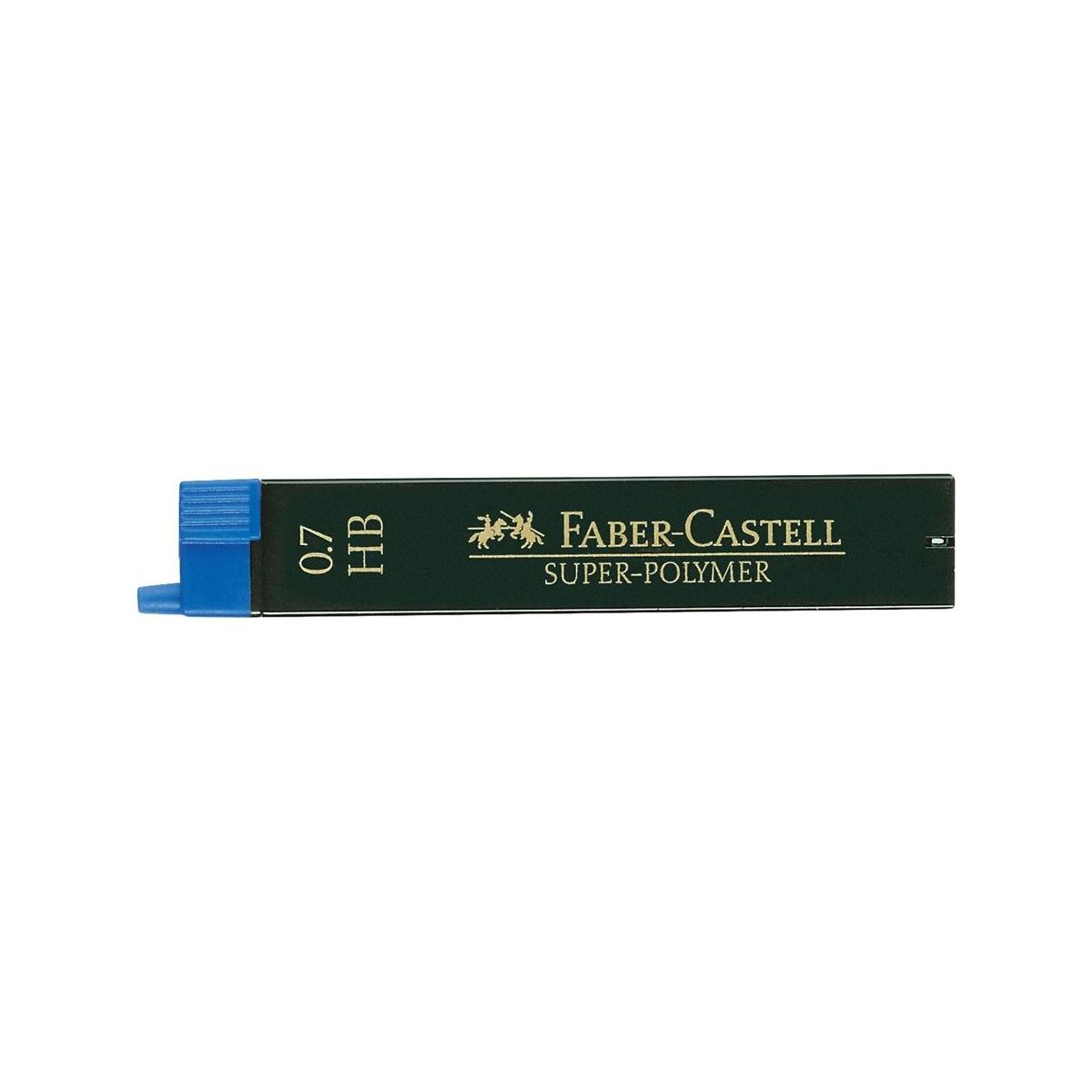 Faber-castell - mina super-polymer 0,7 mm gradazione hb - 12 pz