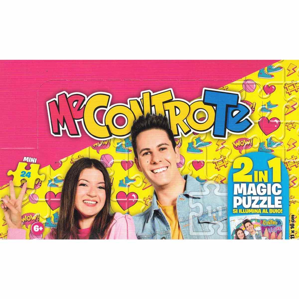 Me contro te - 2 in 1 magic puzzle (11 x 16 cm) - uno si illumina al buio e l'altro e' classico da colorare