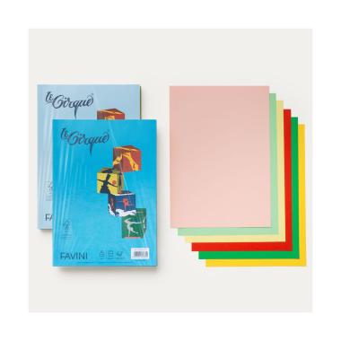 FAVINI - RISMA CARTA "LE CIRQUE"- MIX 4 COLORI FORTI - A4 - 80 GR - 200 FF