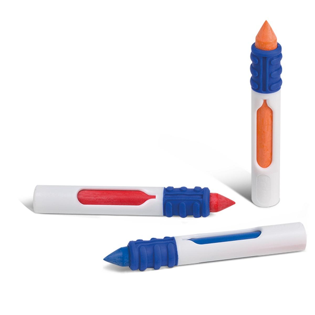 Primo - pastelli a cera per lavagna cancellabili a secco - scatola 8 colori Ø 9 x 80 mm