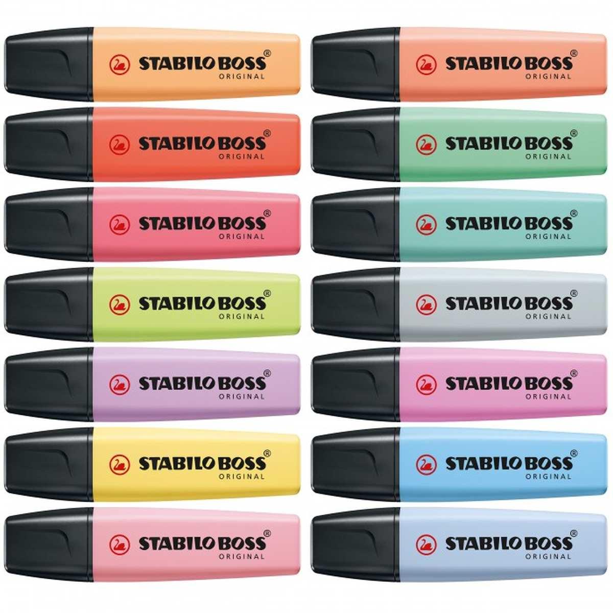Stabilo boss original pastel - deskset 15 evidenziatori
