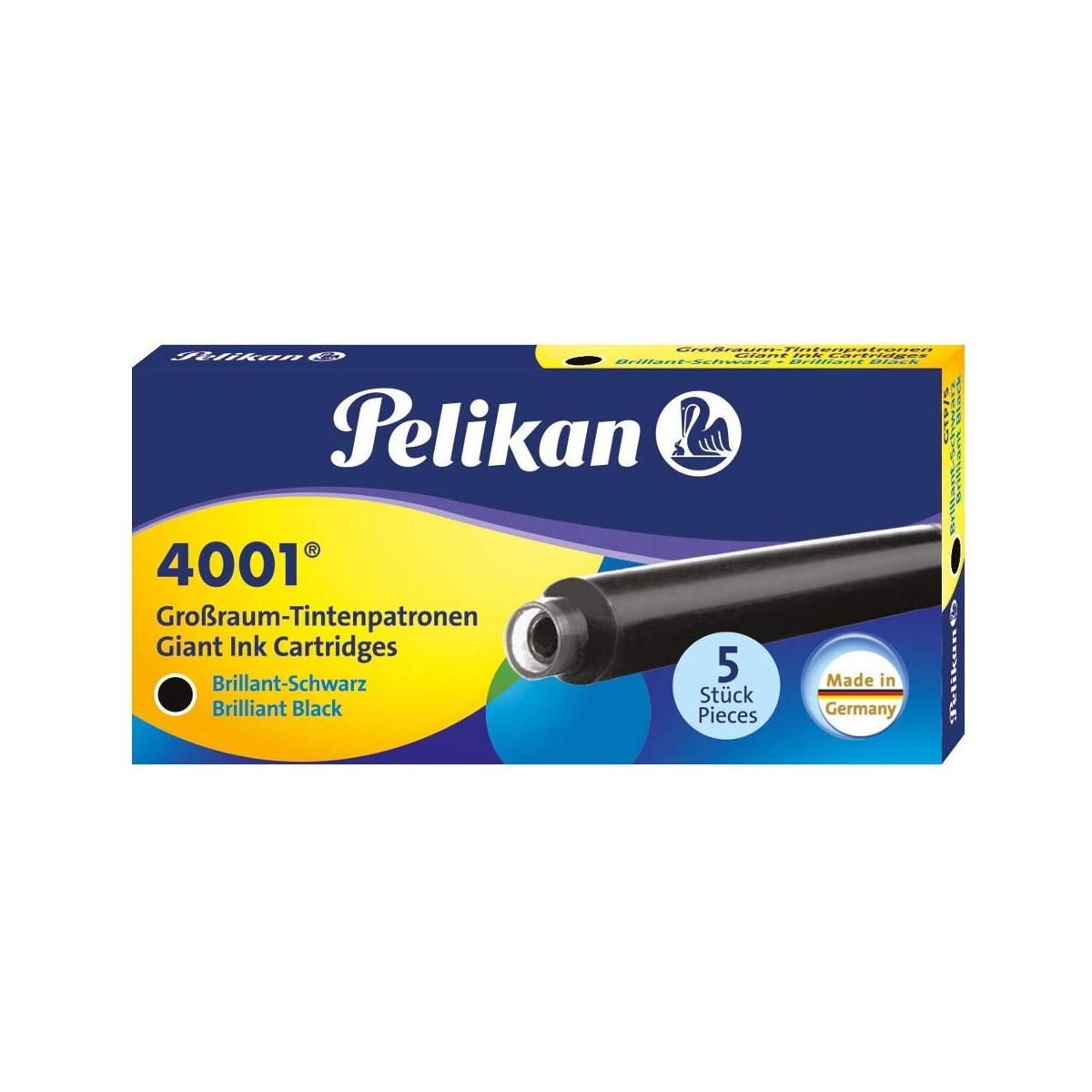 Pelikan - cartuccia d'inchiostro lunga 4001 - confezione da 5 refill