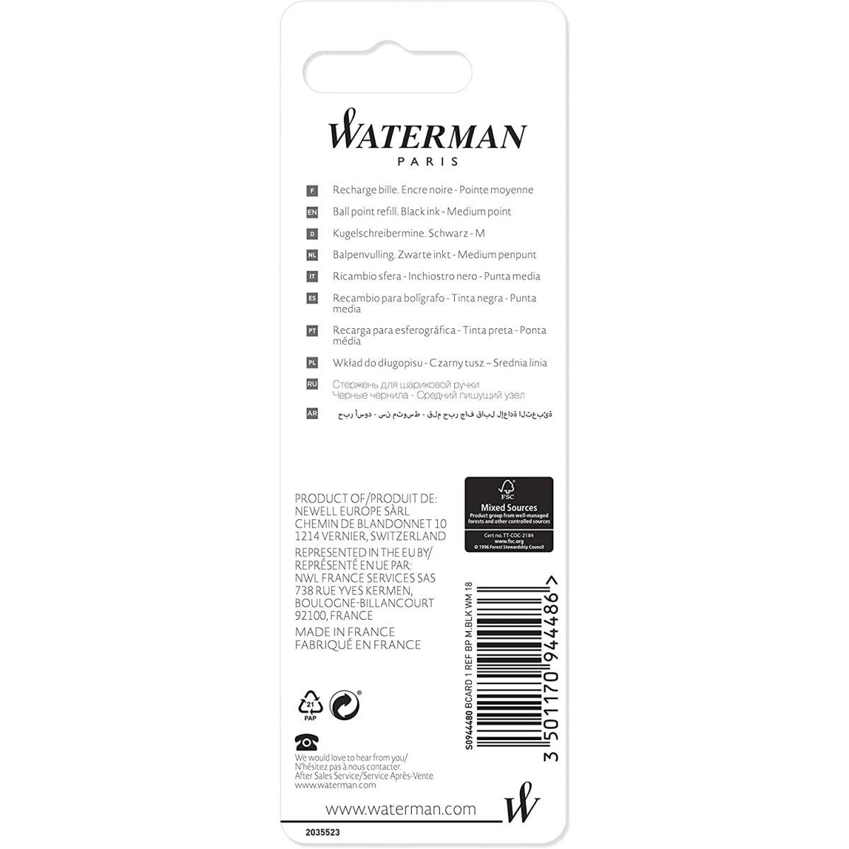 Waterman - refill per penna a sfera