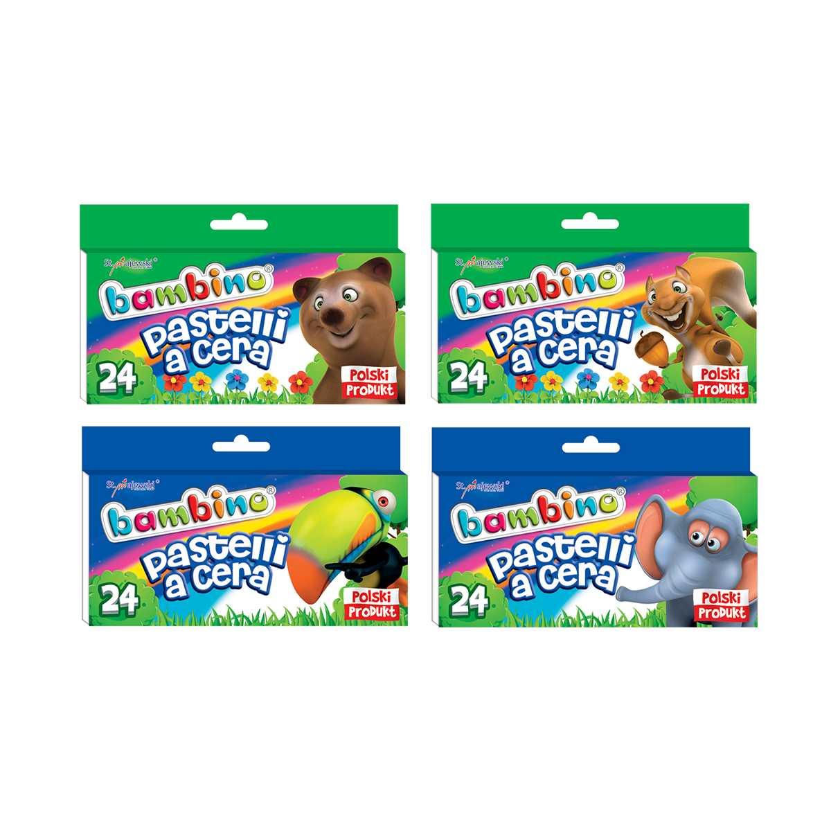 Bambino - pastelli a cera 24 colori