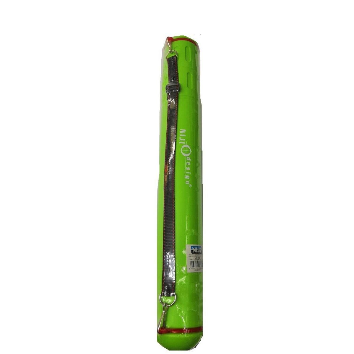 Niji - tubo color portadisegni estensibile - tubo Ø 7,5 x 57 / 90 cm - materiale plastico antiurto - tracolla in tessuto