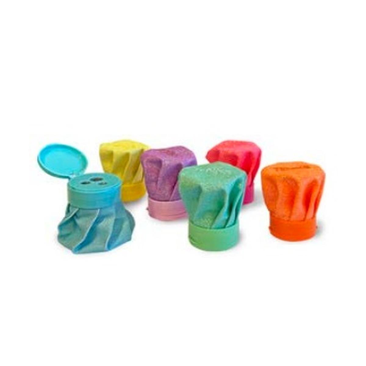 Arda - temperamatite tenks glitter 3 fori in metalllo con serbatoio in stoffa