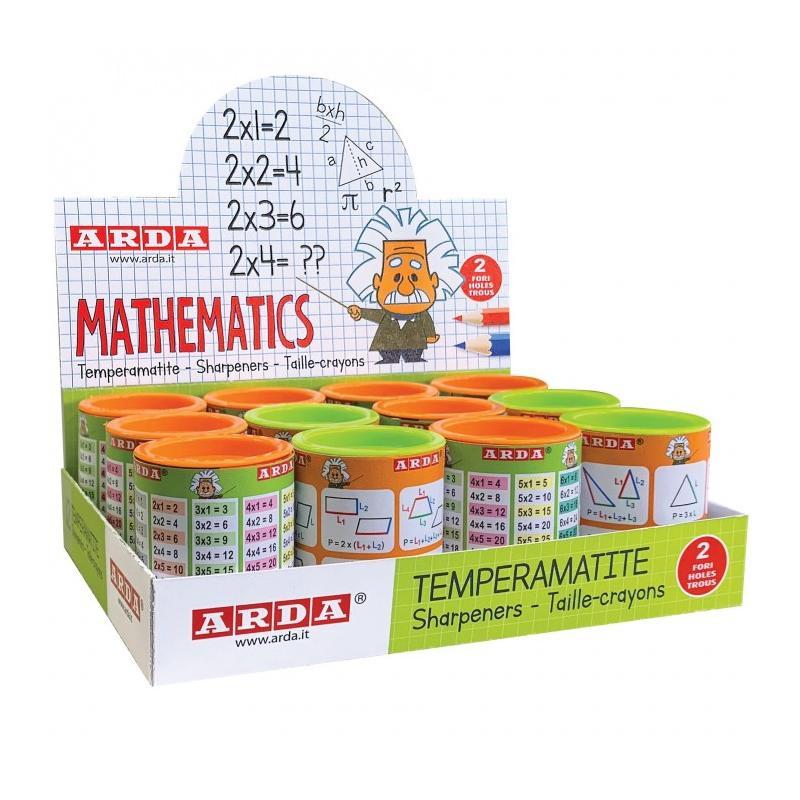 Arda - temperamatite lattina mathematics in metallo - 2 fori