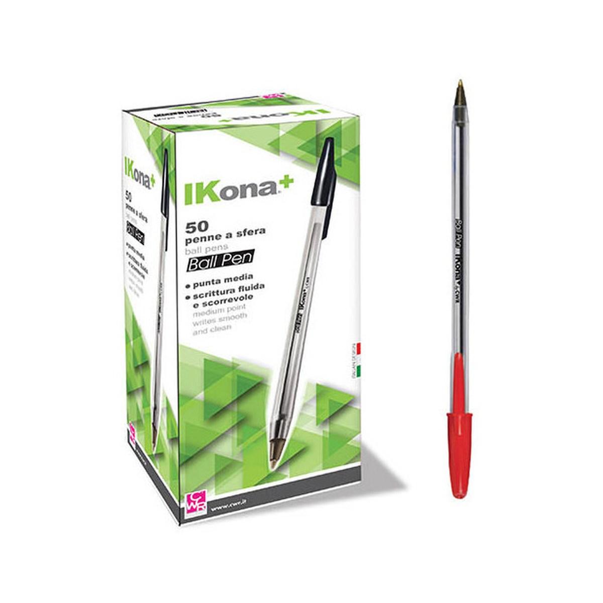 Ikona+ - penna a sfera - 1 mm - 50 pz