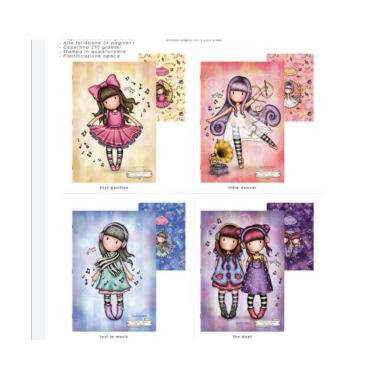Santoro - maxi quaderno 24+1 ff - 100 gr/mq - gorjuss pretty melody