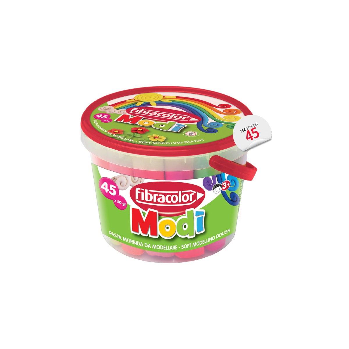 Fibracolor modi' - pasta morbida da modellare da 50 gr - colori assortiti