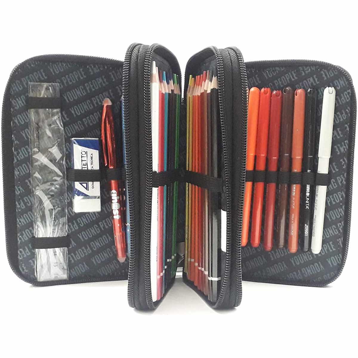 Young people - astuccio 3 zip - formato cm 20 x 13 x 6