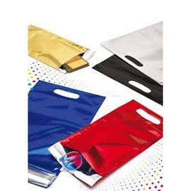 B-pack - titan bag - formato 18 x 27 cm - buste regalo metallizzate lucide e brillanti con manico - aletta di chiusura inferiore con adesivo