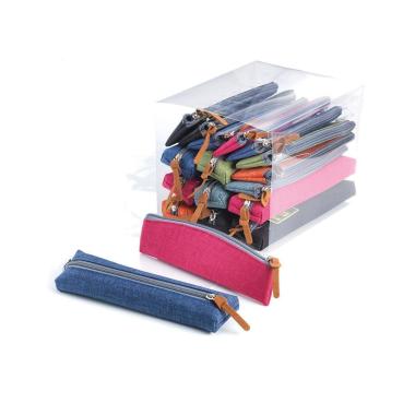 B-box - buste portapenne con zip di color argento in 2 formati.