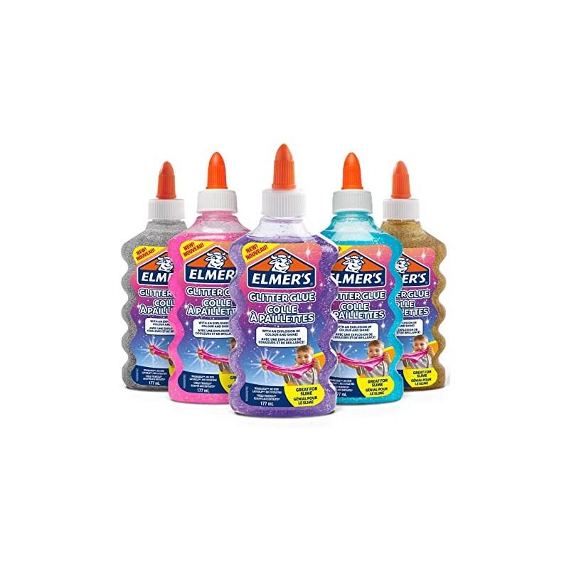 Elmers colla vinilica glitterata - flacone da 177 ml - ottima per realizzare slime