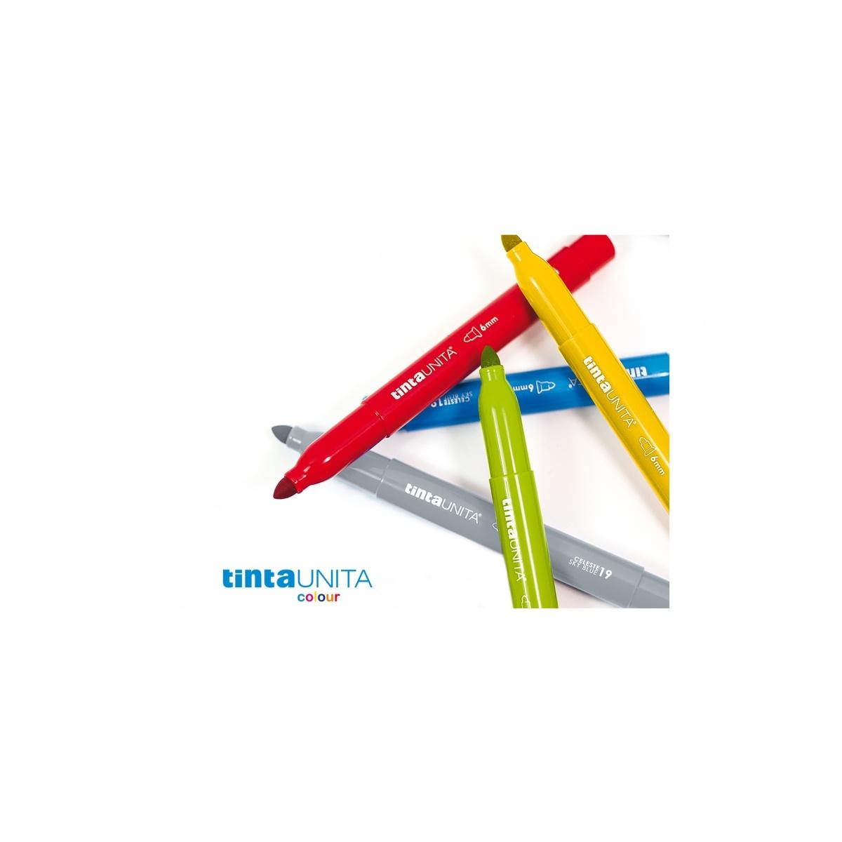 Tintaunita - pennarelli a colori giga - punta 6,0 mm - confezione da 12 pz