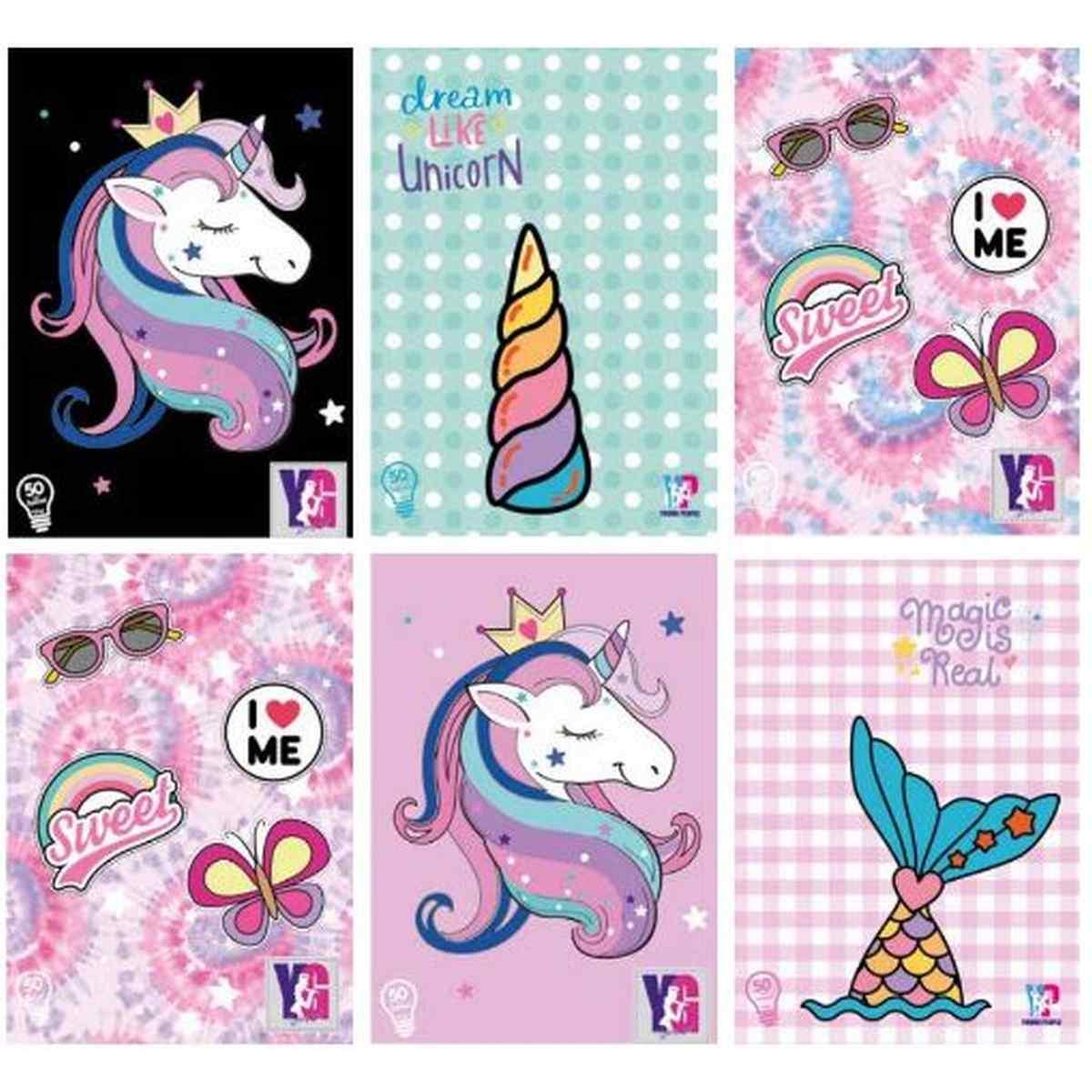 Young people girl - maxi quaderno a4 - carta 100 gr - 50 special (24 ff + 1)