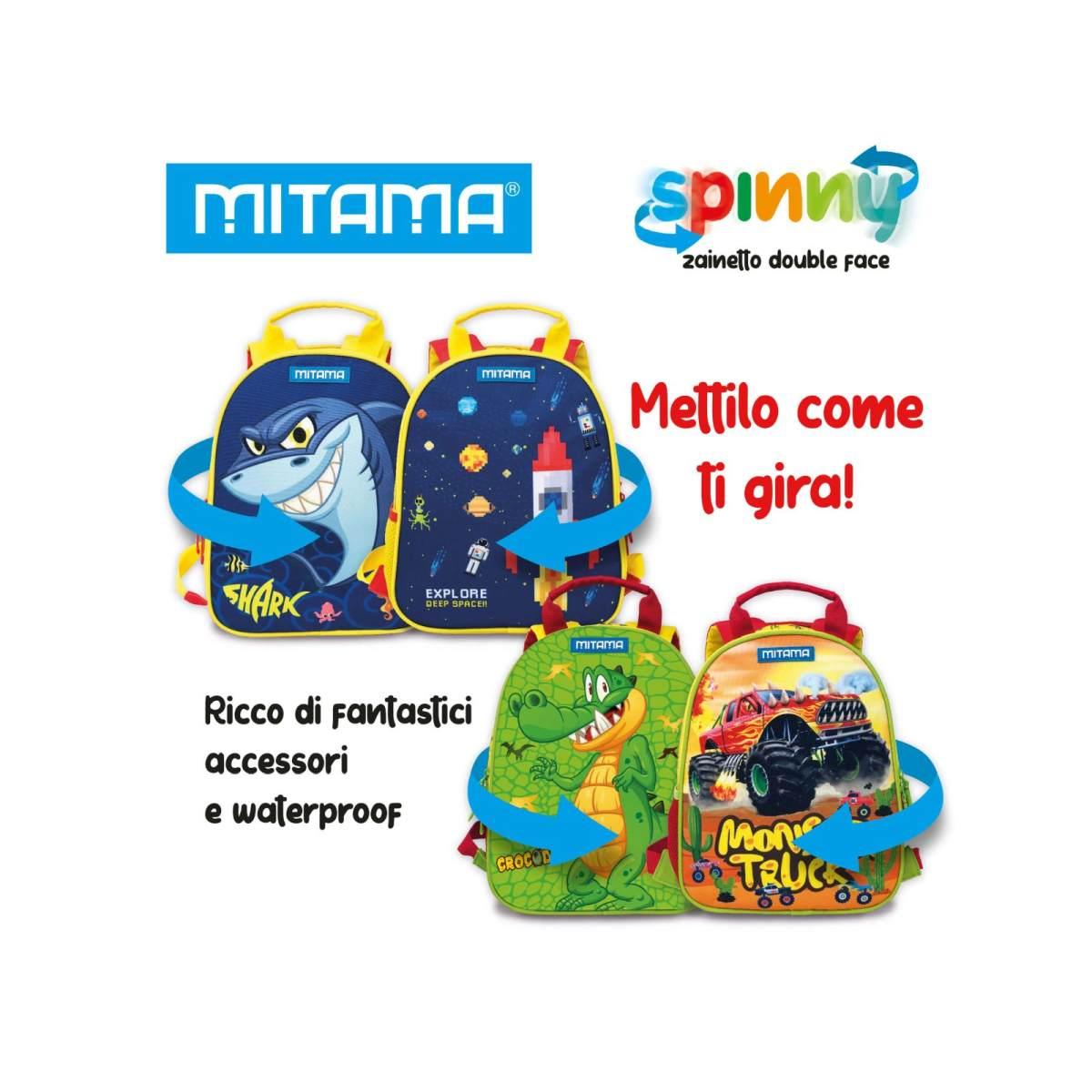 Mitama - zaino asilo spinny boy - double graphic: