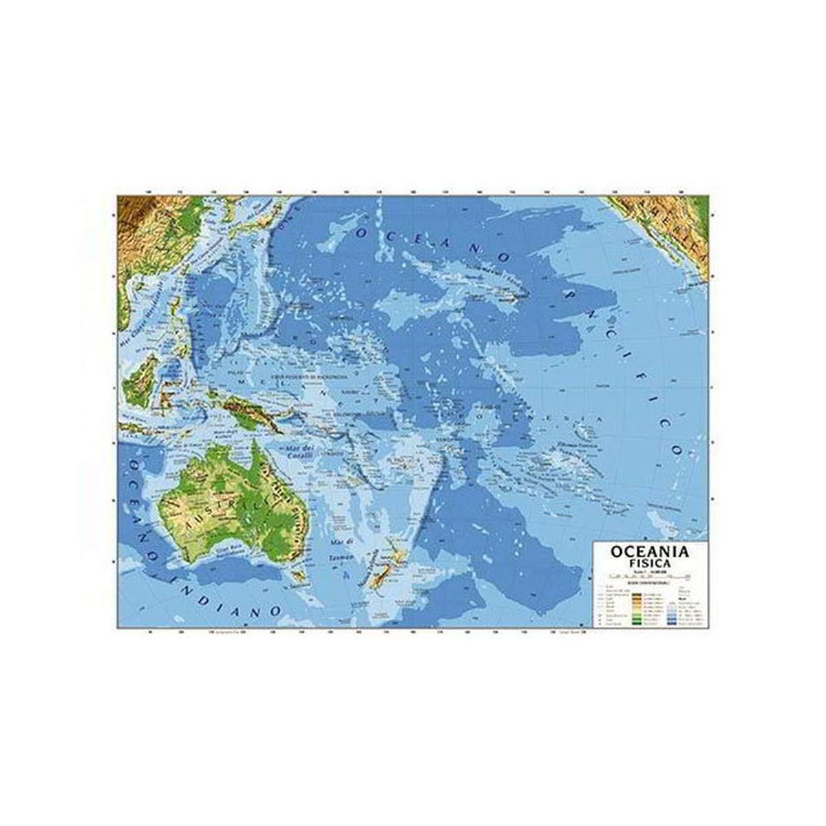 Cwr - carta geografica da parete bifacciale - 100 x 140 cm