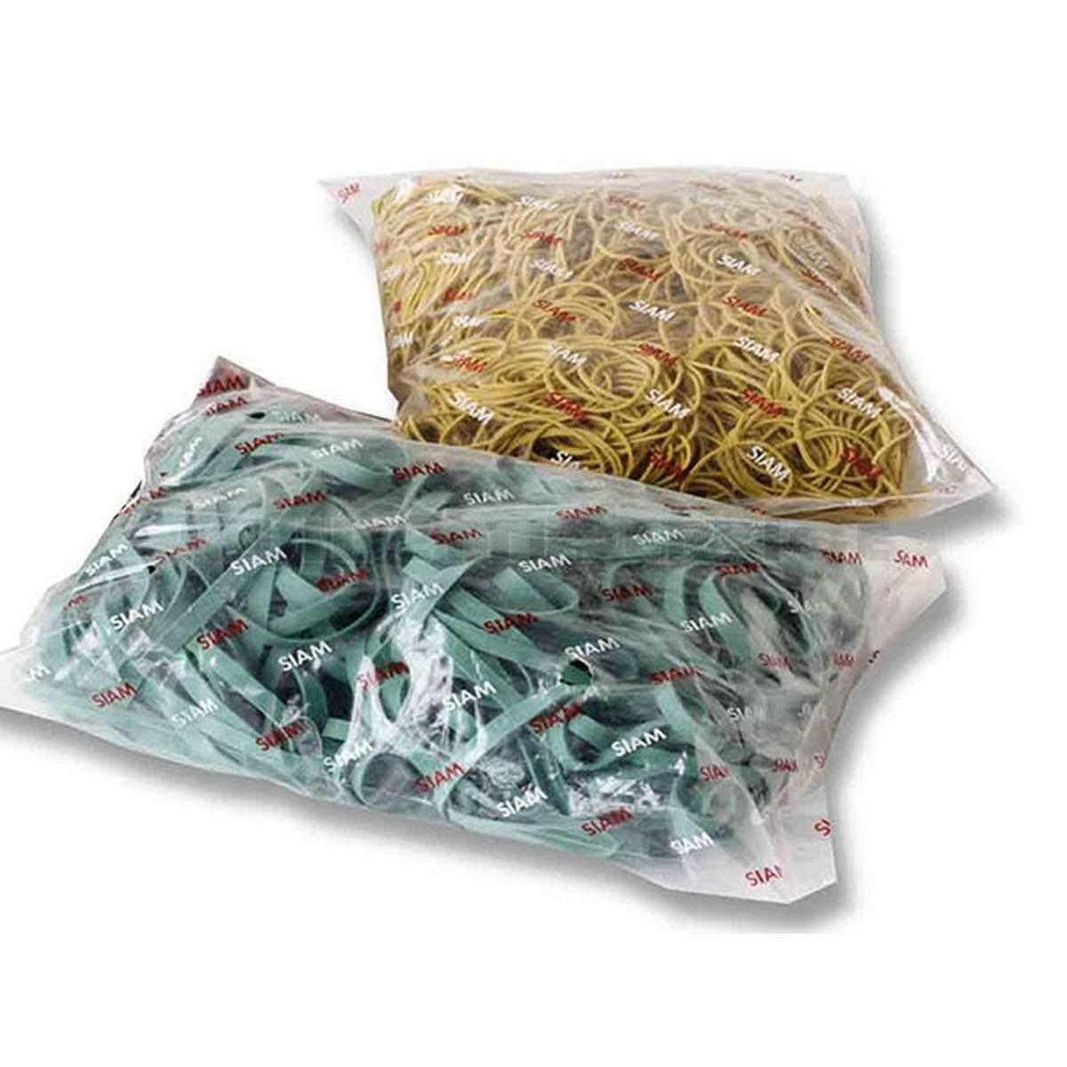 Siam - elastici fettuccia in gomma verde - sacchetto da 1 kg