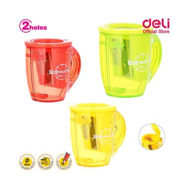 Deli - temperamatite 2 fori con contenitore - blooming