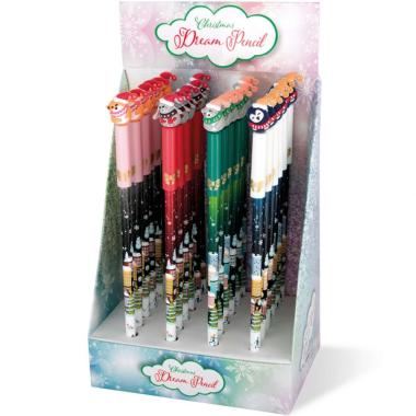 Lebez - matita con top natalizia - assortita in 4 soggetti