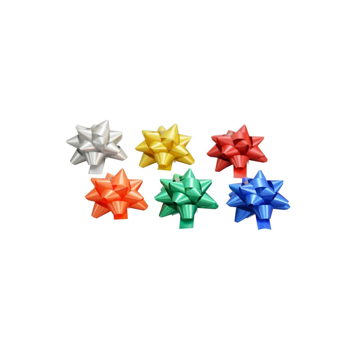 Star - stelle. stick on bows - starlight ks everyday - ky538 nr 344 stelle in scatola - h 7 mm - Ø 4 cm