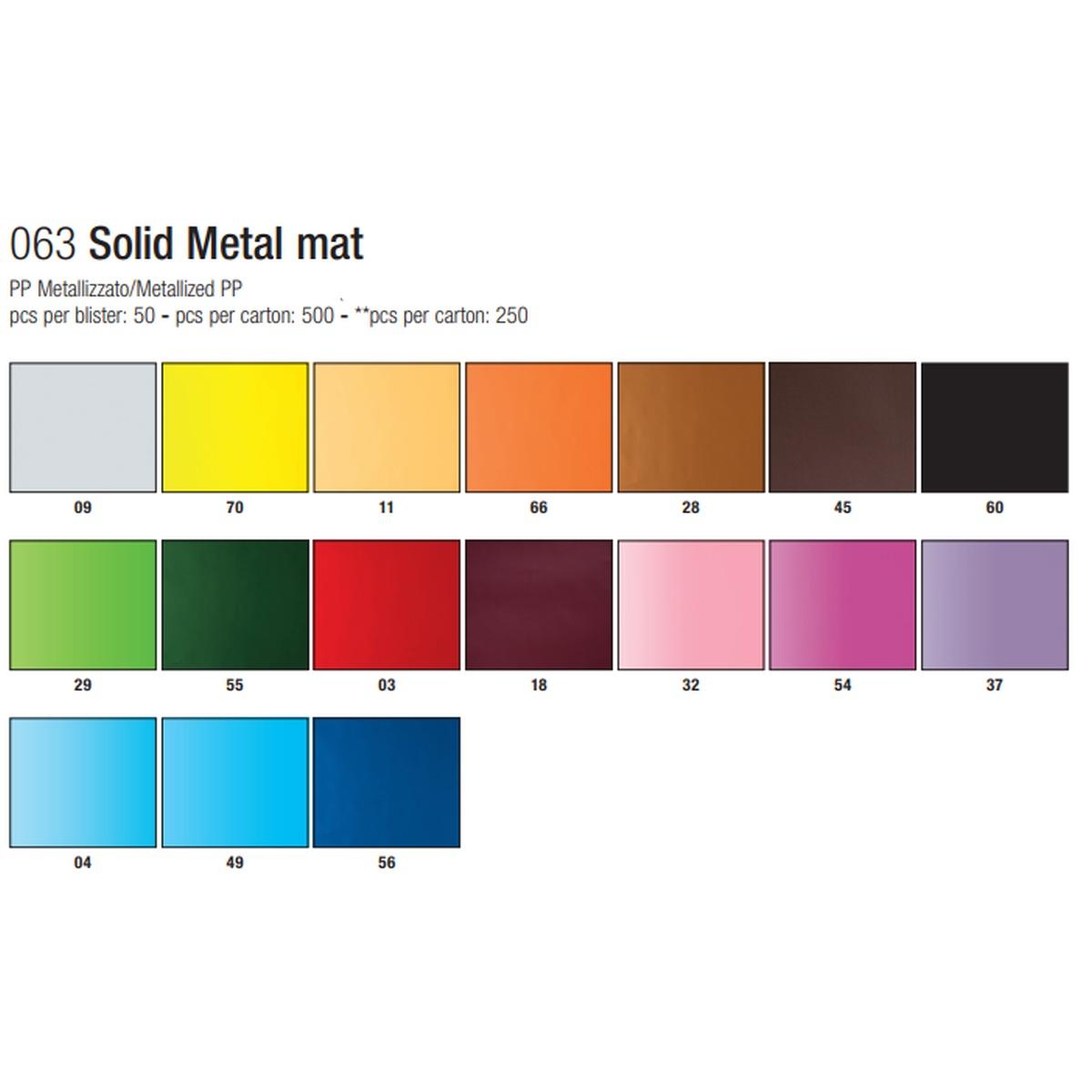 Star - sacchetti pp metallizzato solid metal mat - formato 50 x 65 cm - 35 micron