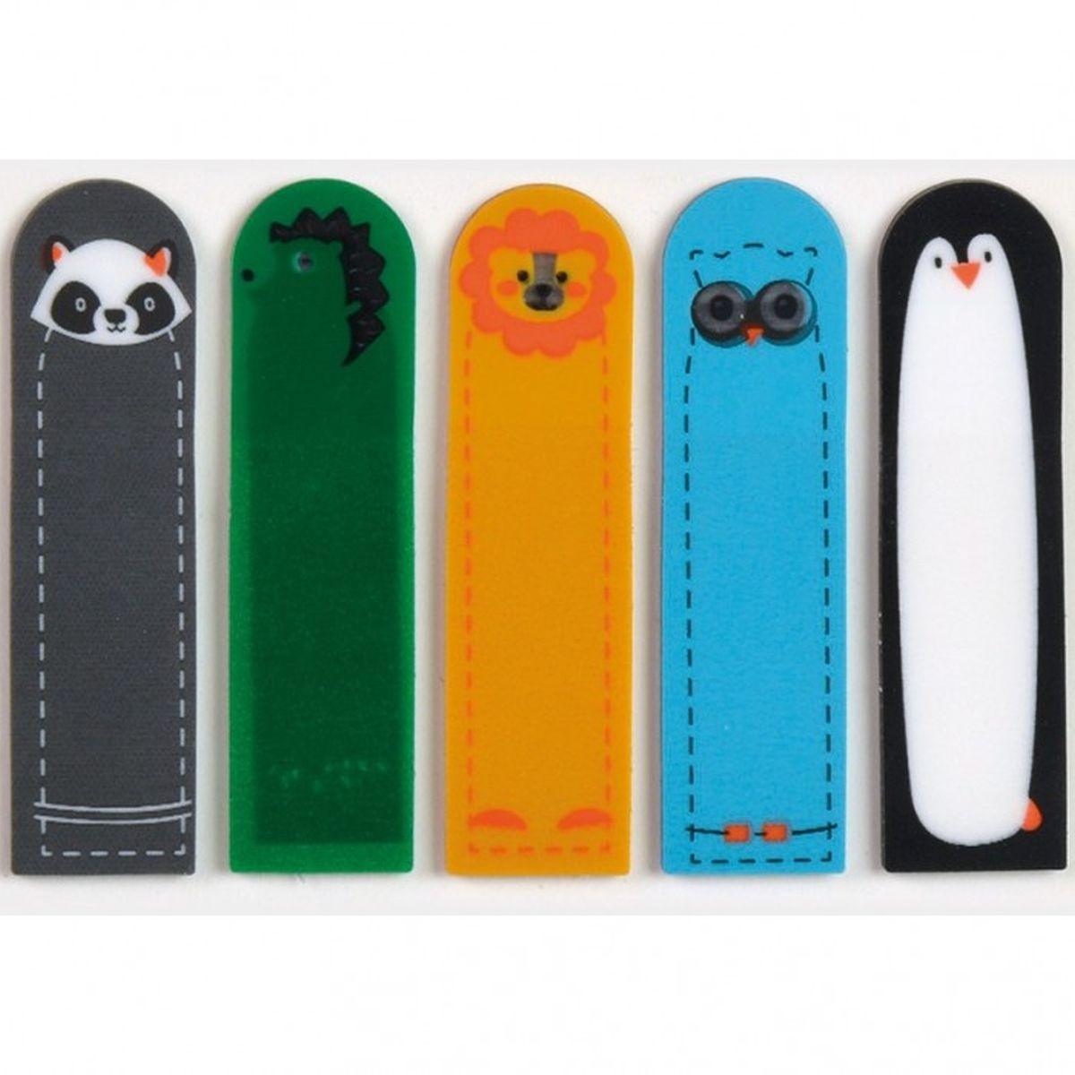 Niji - segnapagina adesivi riposizionabili in plastica - formato 12 x 45 mm - 6 assortimenti in 5 fantasie