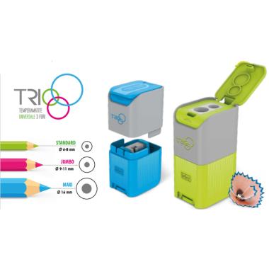 Lebez - temperamatite trio - 3 fori con serbatoio