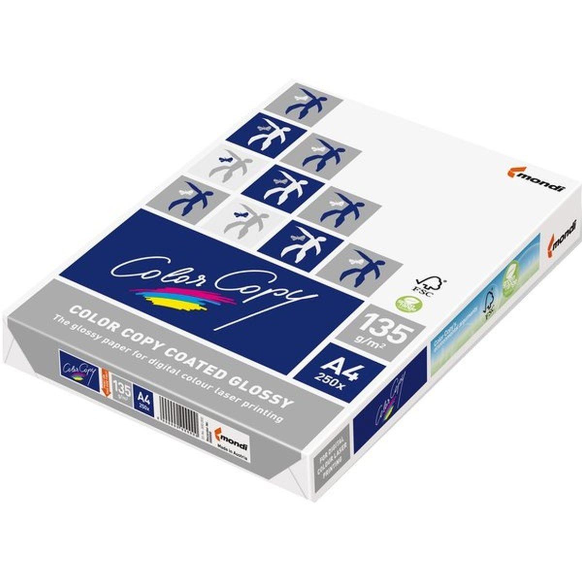 Mondi color copy - carta patinata lucida - a4 - 135 gr/m2 - risma da 250 fogli