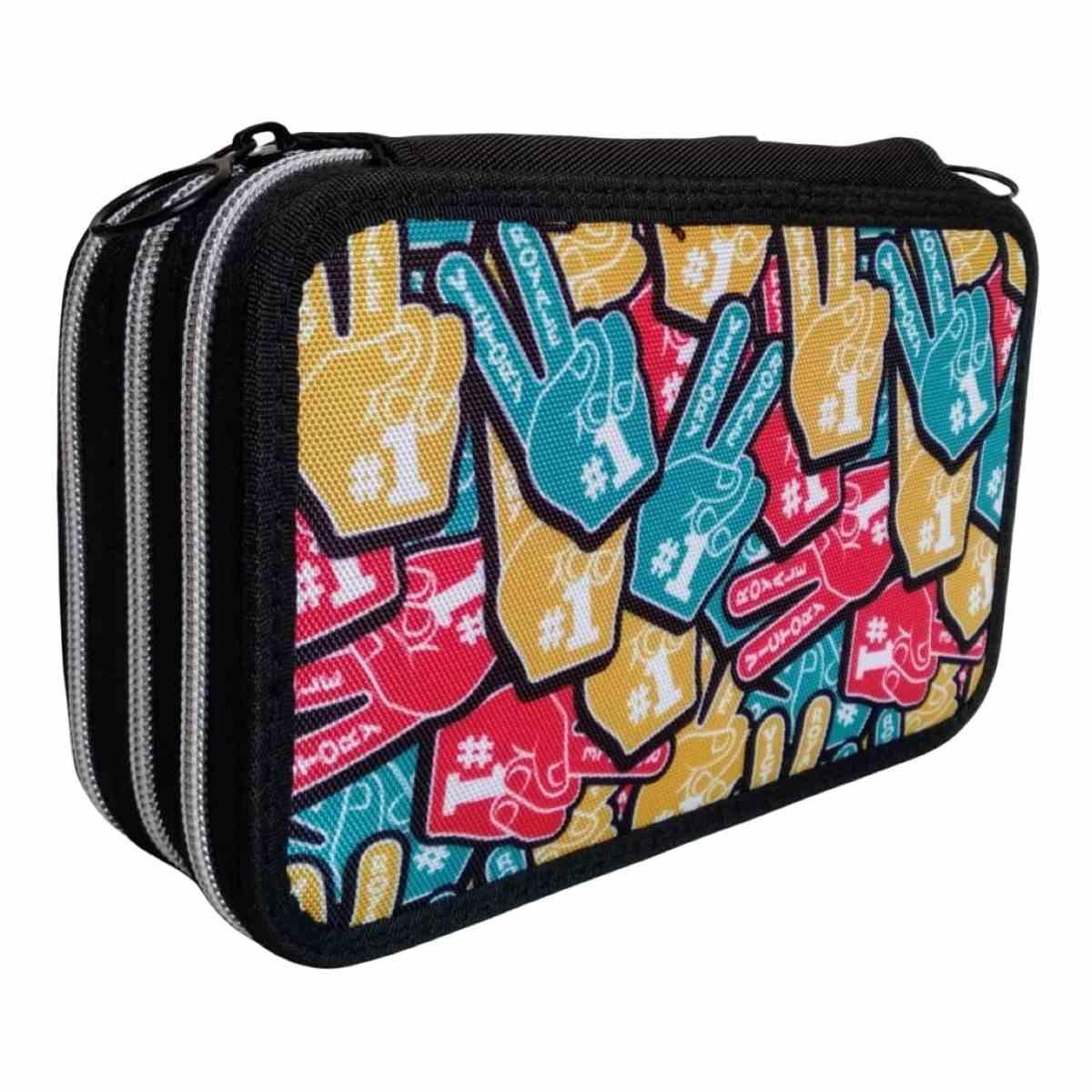 Astuccio 3 zip foam fingers fortnite