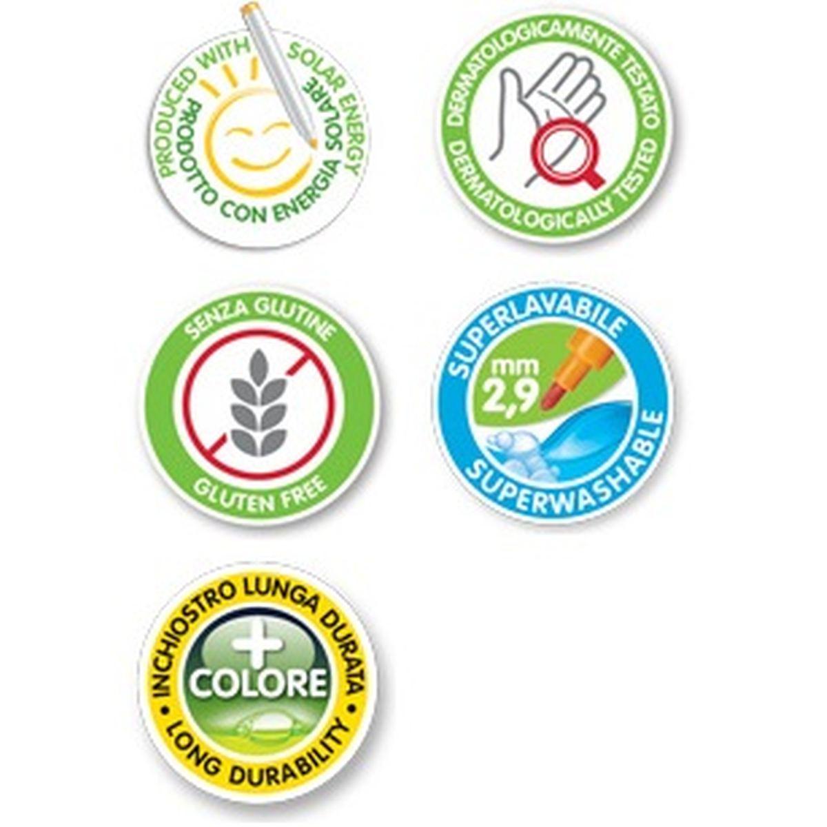 Fibracolor 12 pennarelli punta fine colorito