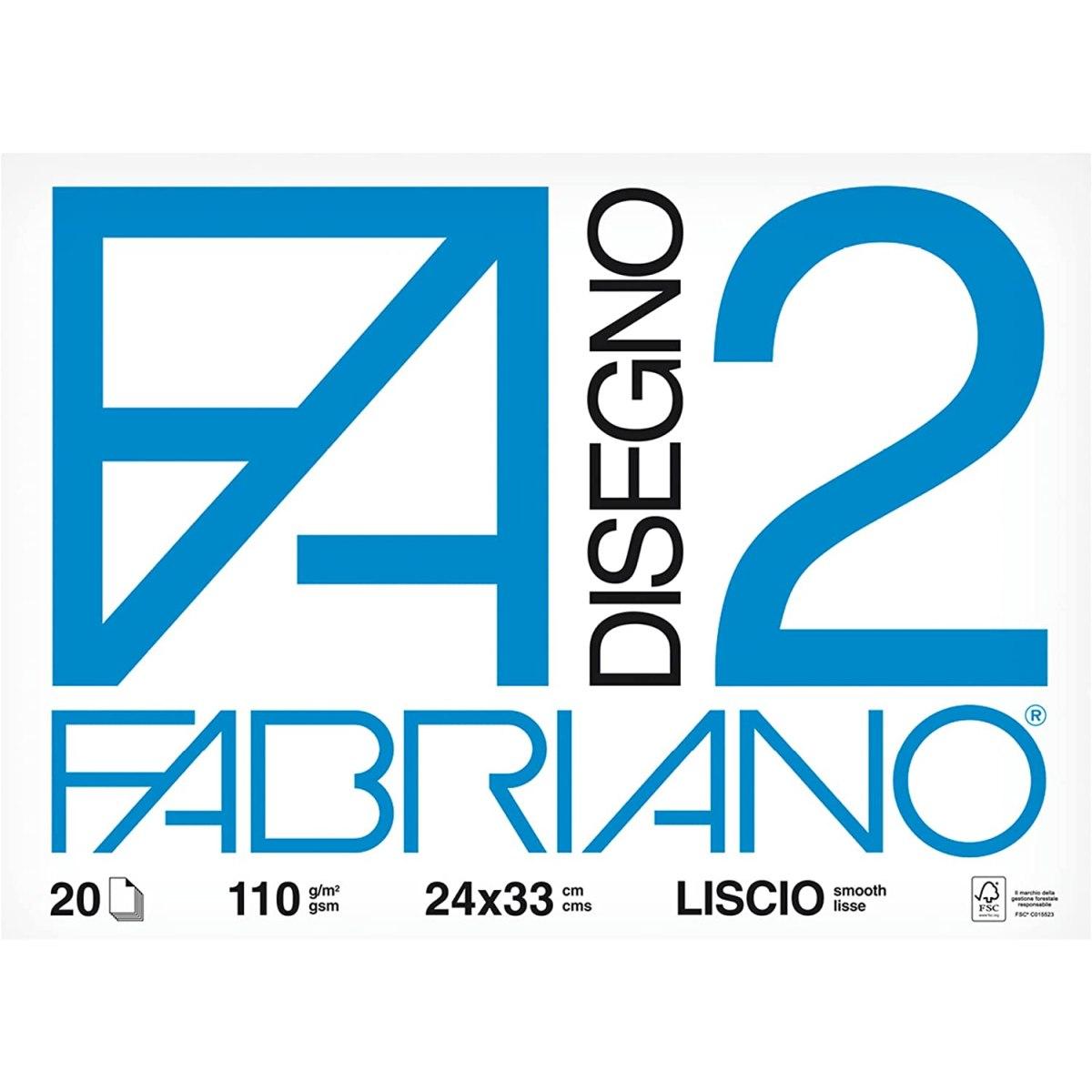 Album disegno f2 liscio - 4 angoli - 20 fogli - 110 gr - formato 24 x 33 cm