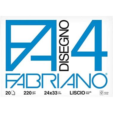 Album disegno f4 liscio - 4 angoli - 20 fogli - 220 gr - formato 24 x 33 cm