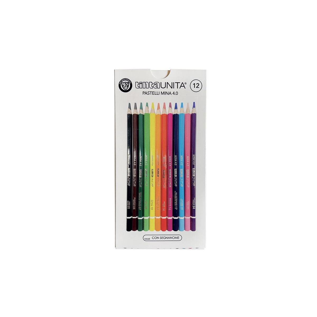 Tintaunita - pastelli colorati - mina 4.0 mm - confezione da 12 pz