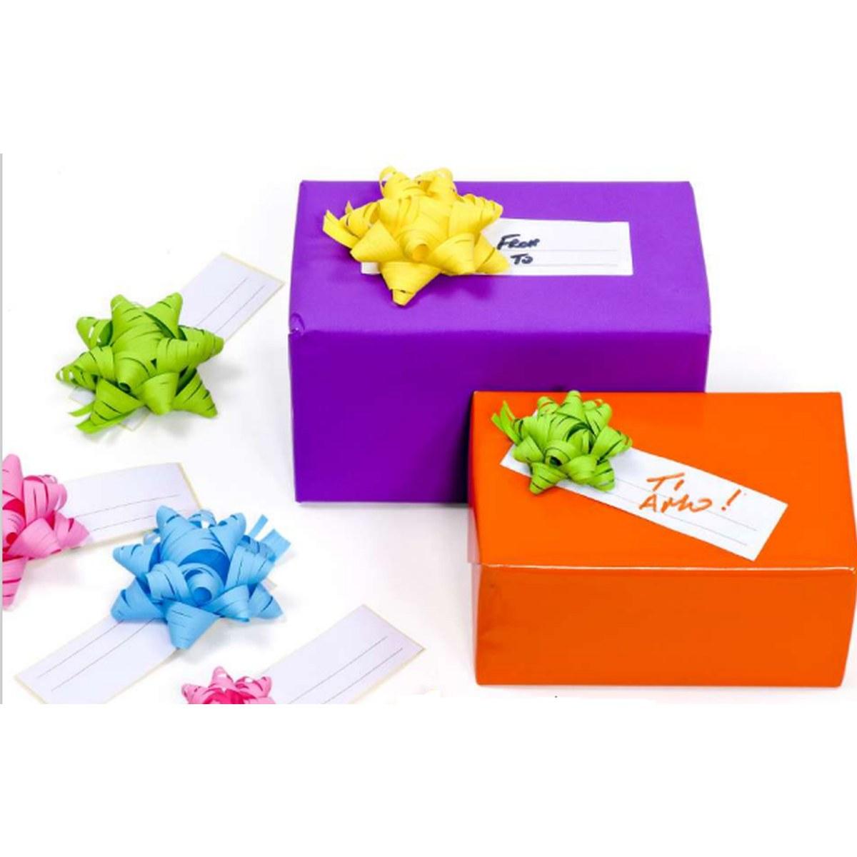 Star - stelle sticky cards happy paper - h 13 mm - Ø 6 cm - colori assortiti