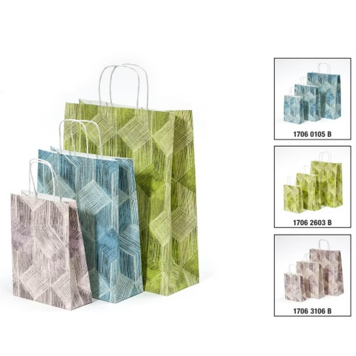 Star - cubista bags - busta carta kraft da 100 gr/m2 - formato 18 x 7 x 24 cm -