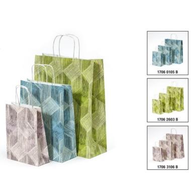 Star - cubista bags - busta carta kraft da 100 gr/m2 - formato 18 x 7 x 24 cm -