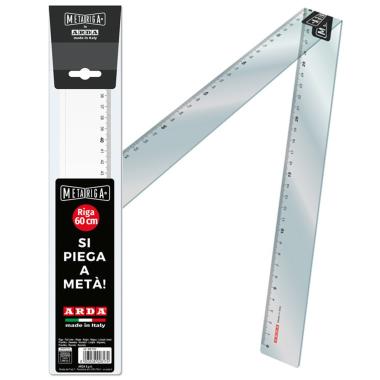 Riga disegno pieghevole metariga cm. 60 (cm. 30 piegata)