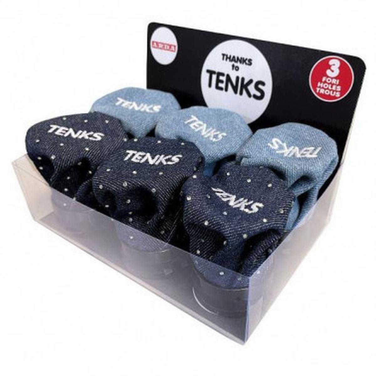 Arda - temperamatite tenks jeans 3 fori in metalllo con serbatoio in stoffa